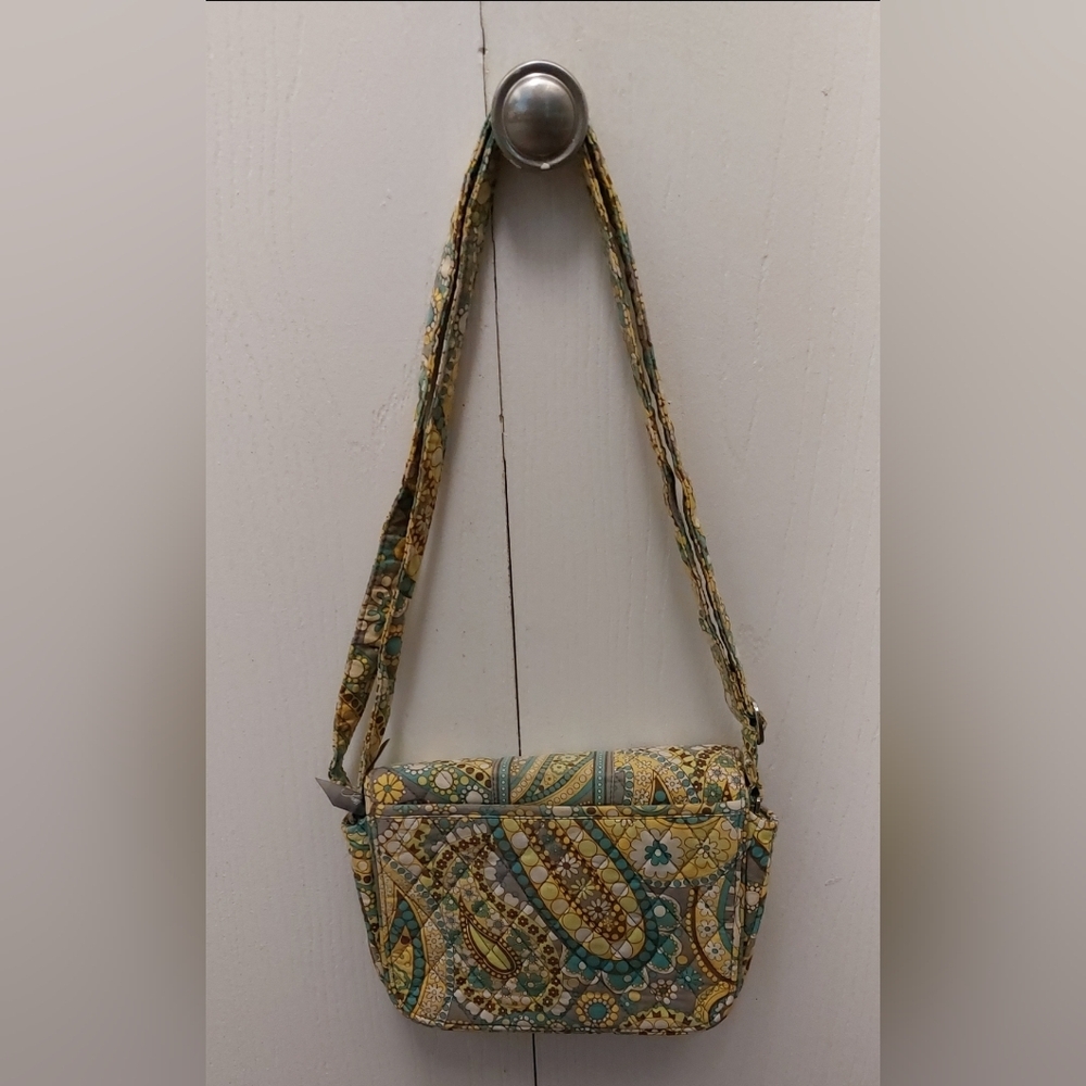 Vera Bradley Crossbody Lemon Parfait Paisley Rachel Quilted Colorful Bag Purse - Picture 6 of 6
